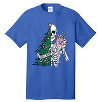 Funny Christmas Sorta Merry Sorta Scary Skeleton Xmas Tree Tall T-Shirt