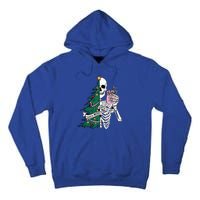 Funny Christmas Sorta Merry Sorta Scary Skeleton Xmas Tree Tall Hoodie