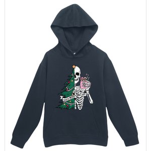 Funny Christmas Sorta Merry Sorta Scary Skeleton Xmas Tree Urban Pullover Hoodie