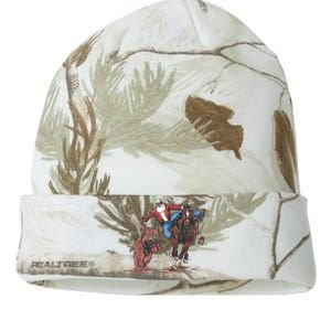 Funny Cowboy Santa Bulldogging Christmas Western Cowboy Xmas Kati Licensed 12" Camo Beanie