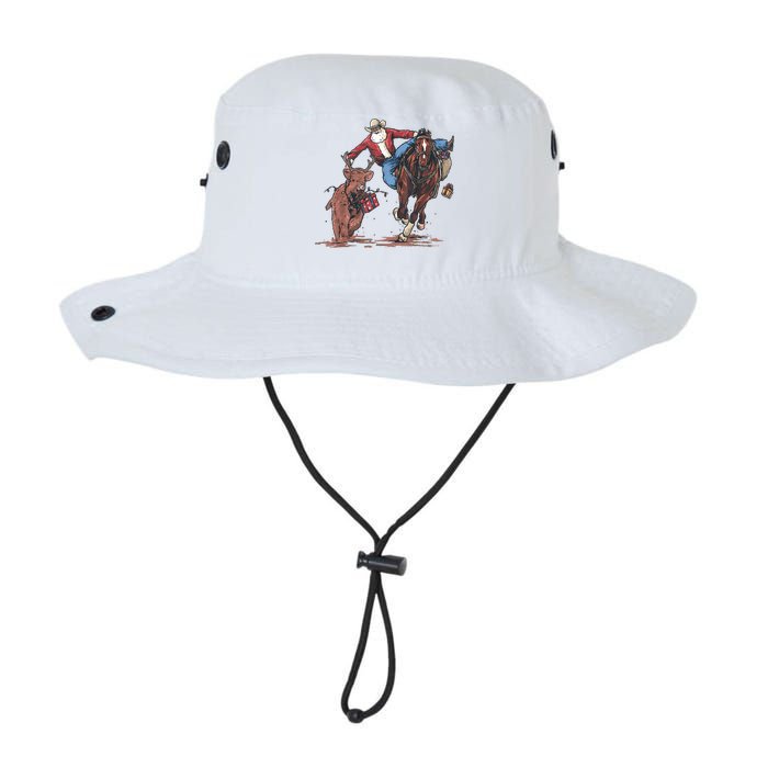 Funny Cowboy Santa Bulldogging Christmas Western Cowboy Xmas Legacy Cool Fit Booney Bucket Hat