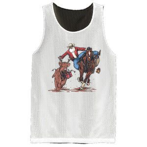 Funny Cowboy Santa Bulldogging Christmas Western Cowboy Xmas Mesh Reversible Basketball Jersey Tank