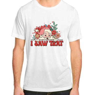 Floral Christmas Santa Daisy Christmas Adult ChromaSoft Performance T-Shirt