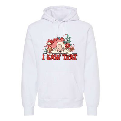 Floral Christmas Santa Daisy Christmas Premium Hoodie