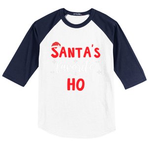 Funny Christmas Santas Favorite Ho Gift Baseball Sleeve Shirt