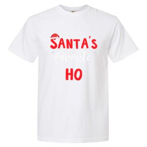 Funny Christmas Santas Favorite Ho Gift Garment-Dyed Heavyweight T-Shirt