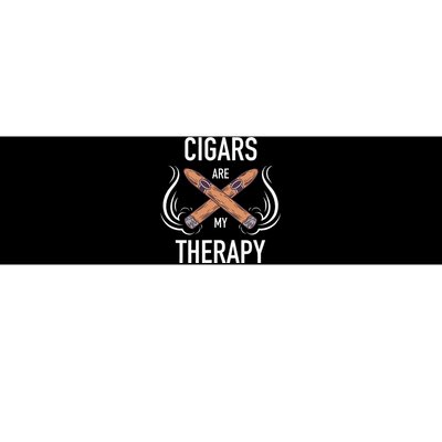 Funny Cigar Smoker Cigars Are My Therapy Gift Bumper Sticker