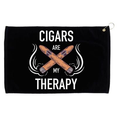 Funny Cigar Smoker Cigars Are My Therapy Gift Grommeted Golf Towel