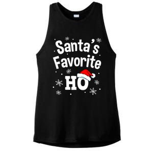 Funny Christmas SantaS Favorite Ho Fun Cute Gift Ladies PosiCharge Tri-Blend Wicking Tank