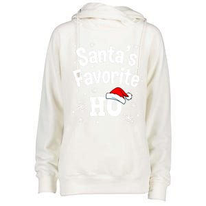 Funny Christmas SantaS Favorite Ho Fun Cute Gift Womens Funnel Neck Pullover Hood