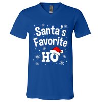 Funny Christmas SantaS Favorite Ho Fun Cute Gift V-Neck T-Shirt