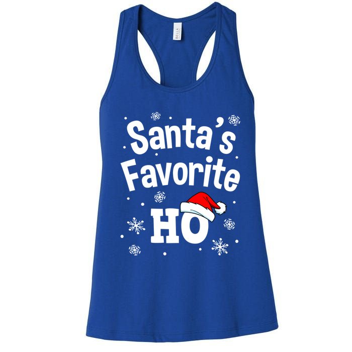 Funny Christmas SantaS Favorite Ho Fun Cute Gift Women's Racerback Tank