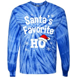 Funny Christmas SantaS Favorite Ho Fun Cute Gift Tie-Dye Long Sleeve Shirt