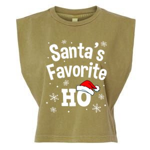 Funny Christmas SantaS Favorite Ho Fun Cute Gift Garment-Dyed Women's Muscle Tee