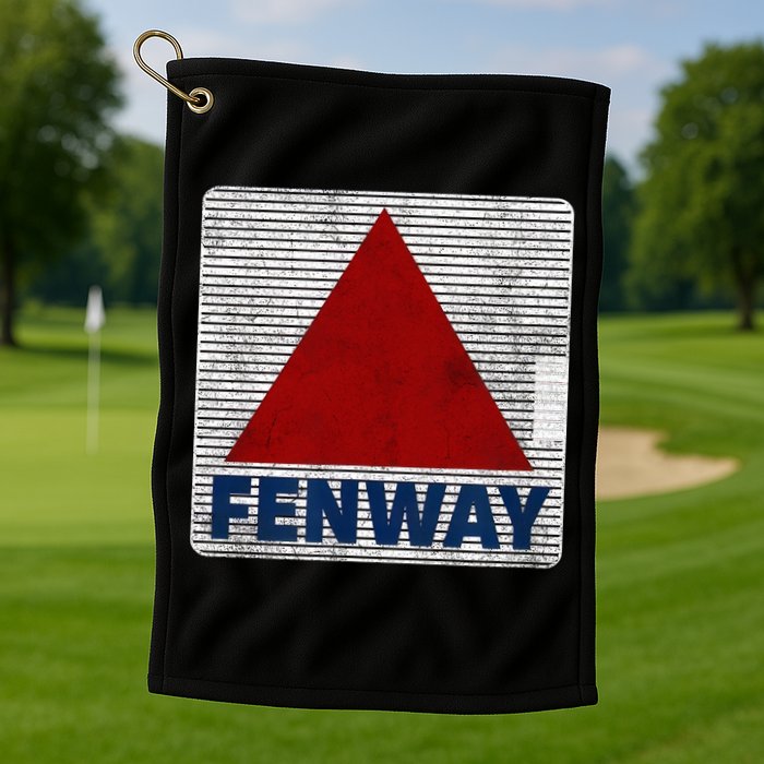 Fenway Citgo Sign Boston Retro Graphic  Golf Towel