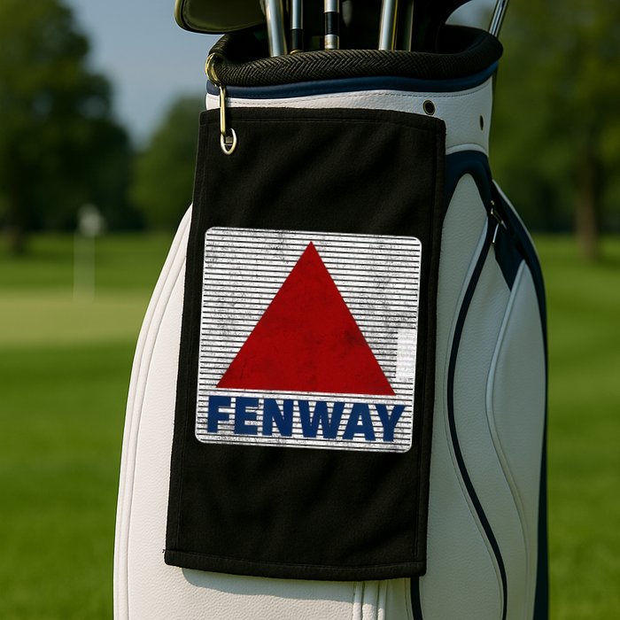Fenway Citgo Sign Boston Retro Graphic  Golf Towel