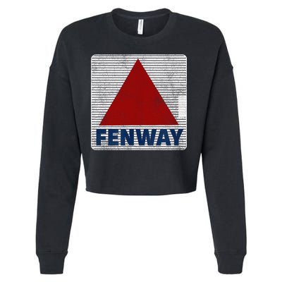 Fenway Citgo Sign Boston Retro Graphic  Cropped Pullover Crew