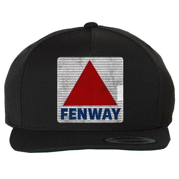 Fenway Citgo Sign Boston Retro Graphic  Wool Snapback Cap