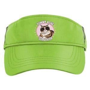 Funny Cat Stomach Ache My Tummy Hurts Tummy Ache Survivor Adult Drive Performance Visor