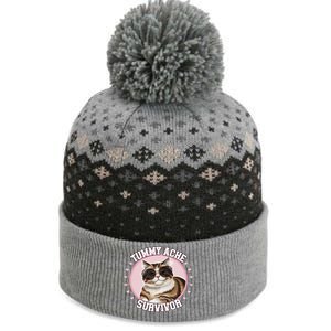 Funny Cat Stomach Ache My Tummy Hurts Tummy Ache Survivor The Baniff Cuffed Pom Beanie