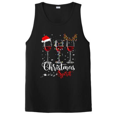 Funny Christmas Spirits Glasses Of Wine Xmas Holidays Party PosiCharge Competitor Tank