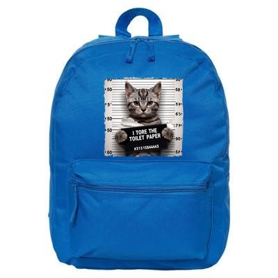 Funny Cat Sarcastic Kitten Animal Humor Cat Cool Gift 16 in Basic Backpack