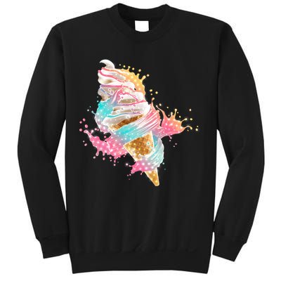 Fun Colorful Summer Time Vanilla Ice Cream Sweatshirt
