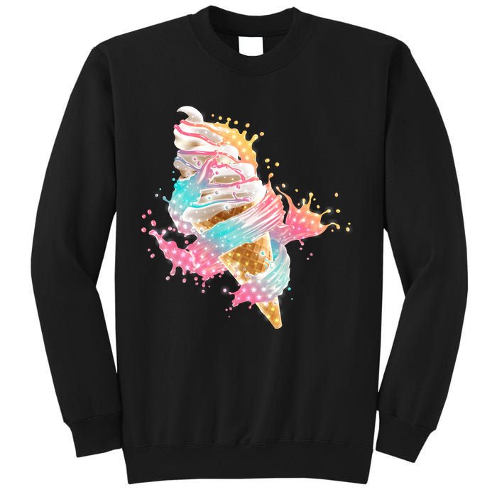 Fun Colorful Summer Time Vanilla Ice Cream Sweatshirt
