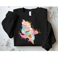 Fun Colorful Summer Time Vanilla Ice Cream Sweatshirt