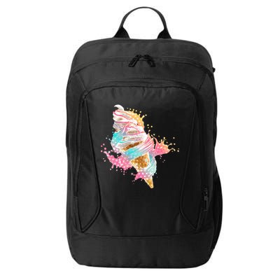 Fun Colorful Summer Time Vanilla Ice Cream City Backpack