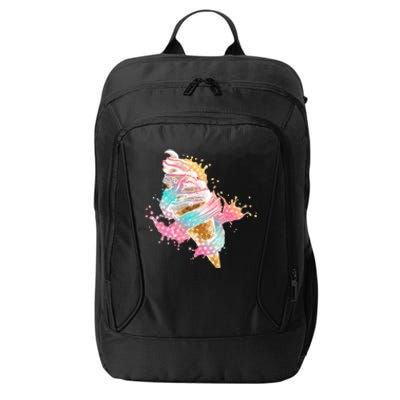 Fun Colorful Summer Time Vanilla Ice Cream City Backpack