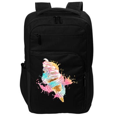 Fun Colorful Summer Time Vanilla Ice Cream Impact Tech Backpack