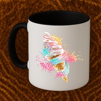 Fun Colorful Summer Time Vanilla Ice Cream Mug