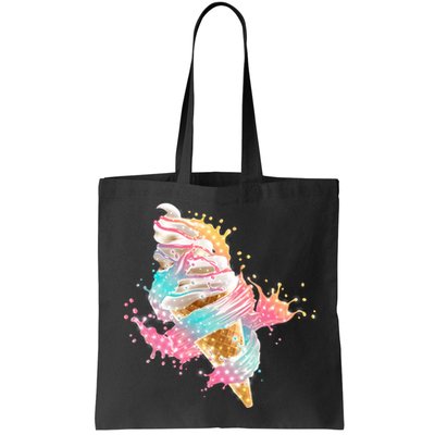 Fun Colorful Summer Time Vanilla Ice Cream Bag