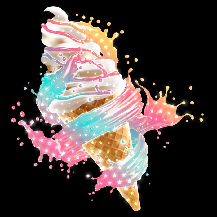 Fun Colorful Summer Time Vanilla Ice Cream Bag