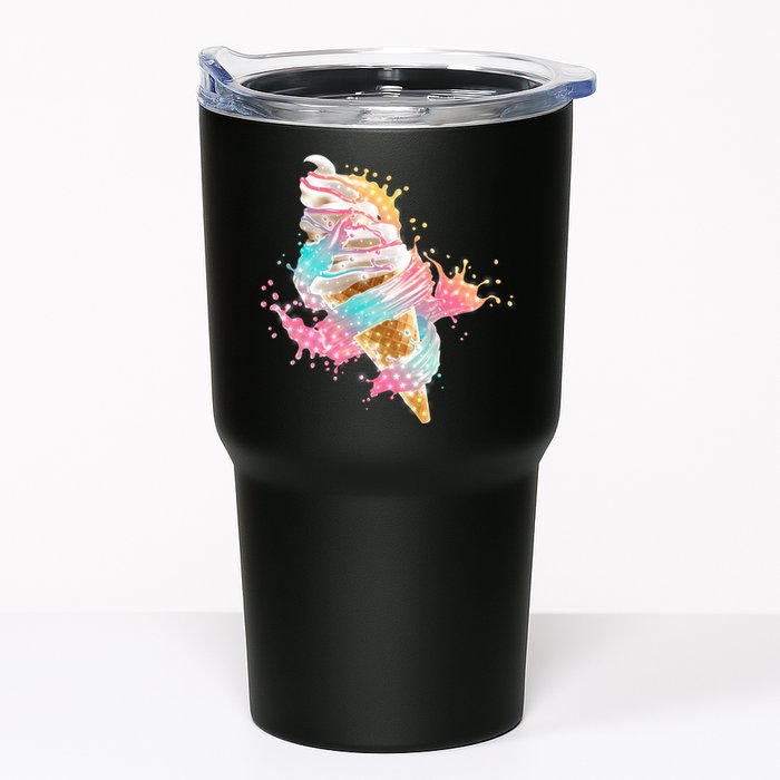 Fun Colorful Summer Time Vanilla Ice Cream Tumbler