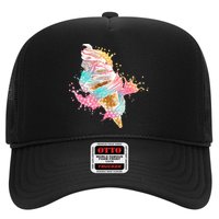 Fun Colorful Summer Time Vanilla Ice Cream Hat