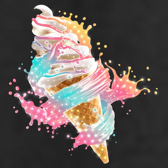 Fun Colorful Summer Time Vanilla Ice Cream Hat