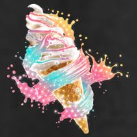 Fun Colorful Summer Time Vanilla Ice Cream Golf Towel