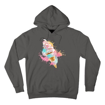 Fun Colorful Summer Time Vanilla Ice Cream Hoodie