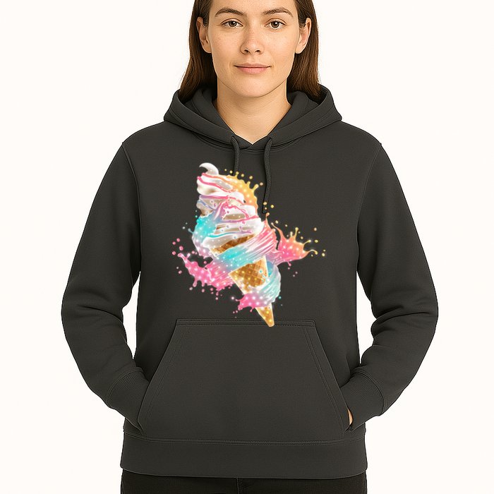 Fun Colorful Summer Time Vanilla Ice Cream Hoodie