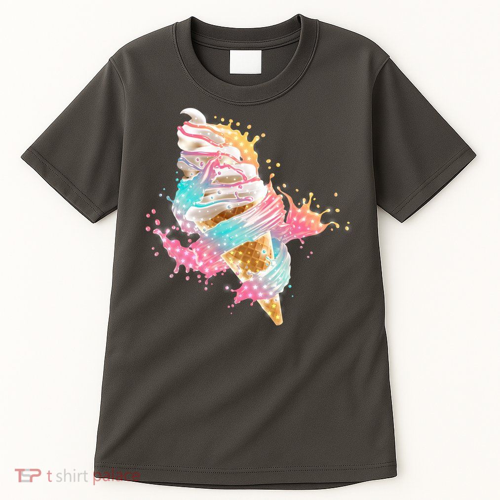 Fun Colorful Summer Time Vanilla Ice Cream Tall T-Shirt
