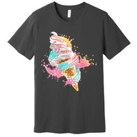 Fun Colorful Summer Time Vanilla Ice Cream Premium T-Shirt