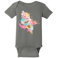 Fun Colorful Summer Time Vanilla Ice Cream Baby Bodysuit