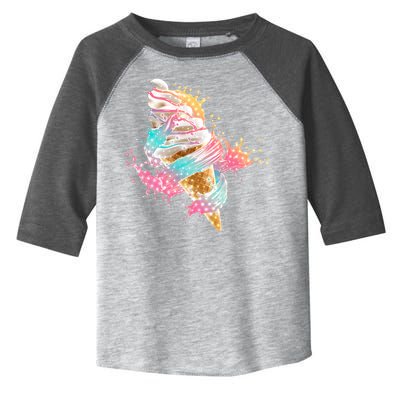 Fun Colorful Summer Time Vanilla Ice Cream Toddler Fine Jersey T-Shirt