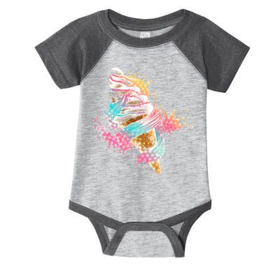 Fun Colorful Summer Time Vanilla Ice Cream Infant Baby Jersey Bodysuit