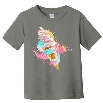 Fun Colorful Summer Time Vanilla Ice Cream Toddler T-Shirt