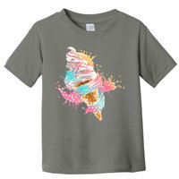 Fun Colorful Summer Time Vanilla Ice Cream Toddler T-Shirt