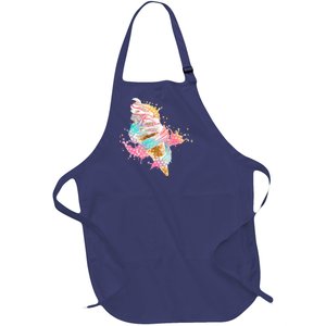 Fun Colorful Summer Time Vanilla Ice Cream Full-Length Apron With Pockets