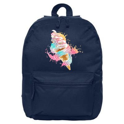 Fun Colorful Summer Time Vanilla Ice Cream 16 in Basic Backpack